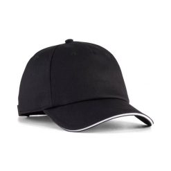 Czapka z daszkiem Puma Additions. Czarne czapki damskie Puma, bez wzorów, z bawełny, sportowe. Za 133.50 zł.