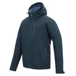 Męska wodoodporna kurtka softshell Arana z kapturem. Niebieskie kurtki męskie Regatta, m, bez wzorów, z elastanu, sportowe, z kapturem. Za 329.99 zł.