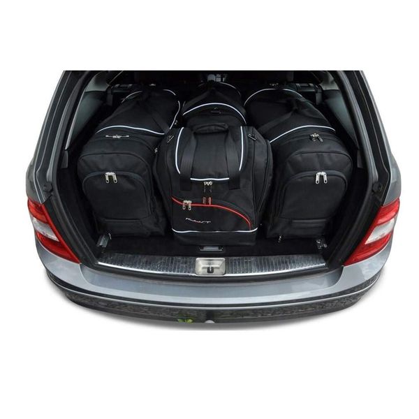Torby Do Bagażnika Mercedes-Benz C Kombi 2006-2014 4Szt Kjust. Czarne torby podróżne damskie KJUST, bez wzorów. Za 1,233.00 zł.