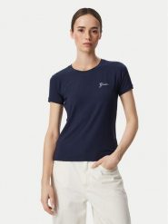 Guess T-Shirt W6YI12 K3751 Granatowy Regular Fit. Niebieskie t-shirty damskie Guess, xs, z aplikacjami, bez kołnierzyka, bez ramiączek. Za 174.99 zł.