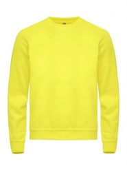 Clique Basic Roundneck bluza unisex żółta odblaskowa – visibility yellow. Żółte bluzy damskie CLIQUE, xl, bez wzorów, z bawełny, bez ramiączek, bez kaptura. Za 158.26 zł.