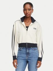 Guess Bluza V6YQ07 K4287 Kremowy Regular Fit. Białe bluzy damskie Guess, xs, z aplikacjami, z syntetyku, bez ramiączek, bez kaptura. Za 434.99 zł.