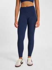 Damskie legginsy Hummel Pulse. Niebieskie legginsy damskie Hummel, bez wzorów, z elastanu. Za 243.00 zł.