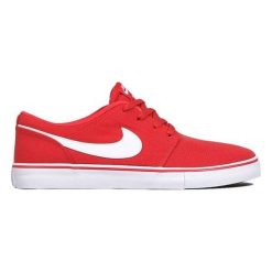 Nike Tenisówki męskie SB Solarsoft Portmore II Canvas czerwony/biały/czarny 8.5 (43). Białe trampki męskie Nike, bez wzorów, bez zapięcia. Za 219.00 zł.