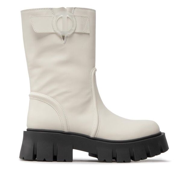 Botki Iceberg. Białe botki damskie Iceberg, bez wzorów, bez obcasa, na płaskiej podeszwie, bez zapięcia. Za 2,109.00 zł.