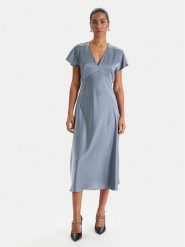 Marella Sukienka koktajlowa Falange 2613221201 Błękitny Regular Fit. Niebieskie sukienki damskie Marella, bez wzorów, z acetatu, wizytowe, bez kołnierzyka, bez ramiączek. Za 1,329.00 zł.