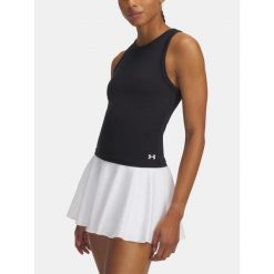 Top treningowy damski Under Armour Motion High Neck Tank. Czarne topy damskie Under Armour, l, bez wzorów, bez kołnierzyka, bez ramiączek. Za 175.65 zł.