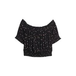 Bluzka krótka, marszczona damska Superdry. Czarne bielizna sportowa damska Superdry, bez wzorów. Za 218.45 zł.