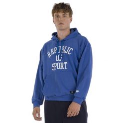 Bluza z kapturem Errea Graphic 035. Niebieskie bluzy sportowe męskie ERREA, m, bez wzorów, z kapturem. W wyprzedaży za 162.50 zł.