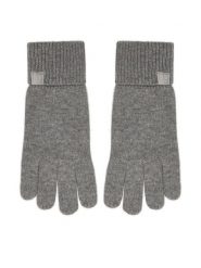 Calvin Klein Rękawiczki Emblem LV14D8016G Szary. Szare rękawiczki męskie Calvin Klein, bez wzorów, z dzianiny. Za 349.99 zł.