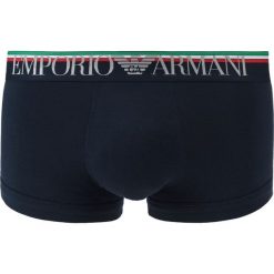 Emporio Armani Bokserki Niebieski. Niebieskie bokserki męskie Emporio Armani, bez wzorów, z bawełny. Za 128.95 zł.