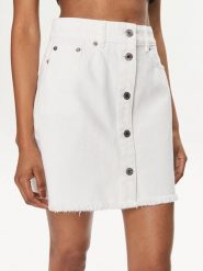 MICHAEL Michael Kors Spódnica jeansowa MS470CO80V Biały Slim Fit. Białe spódnice damskie MICHAEL Michael Kors, bez wzorów, z bawełny. Za 1,639.00 zł.