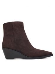 MICHAEL Michael Kors Botki Austin Wedge Bootie 40F6AUME5S Brązowy. Brązowe botki damskie MICHAEL Michael Kors, bez wzorów, ze skóry, bez obcasa, na koturnie, bez zapięcia. Za 1,019.00 zł.