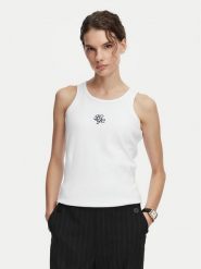 Beverly Hills Polo Club Top P-SS26W-TK550000 Biały Regular Fit. Białe topy damskie Beverly Hills Polo Club, m, bez wzorów, z bawełny, bez kołnierzyka, bez ramiączek. Za 69.99 zł.