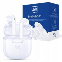 Słuchawki TWS 3MK Movepods Bluetooth 5.4 biały. Białe słuchawki bezprzewodowe 3mk. Za 109.94 zł.