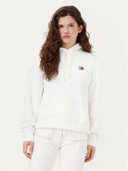 Tommy Jeans Bluza Badge DW0DW19414 Écru Boxy Fit. Bluzy damskie Tommy Jeans, m, bez wzorów, z bawełny, bez ramiączek, bez kaptura. Za 309.99 zł.