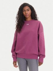 Under Armour Bluza Ua Rival 1386463 Różowy Oversize. Czerwone bluzy damskie Under Armour, l, bez wzorów, z bawełny, bez ramiączek, bez kaptura. Za 199.99 zł.