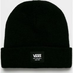 Vans - Czapka. Czarne czapki męskie Vans, na zimę, bez wzorów, z dzianiny. Za 119.90 zł.