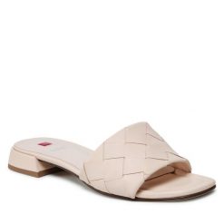 Klapki HÖGL. Brązowe klapki damskie HÖGL, bez wzorów, bez obcasa, bez zapięcia. Za 549.99 zł.
