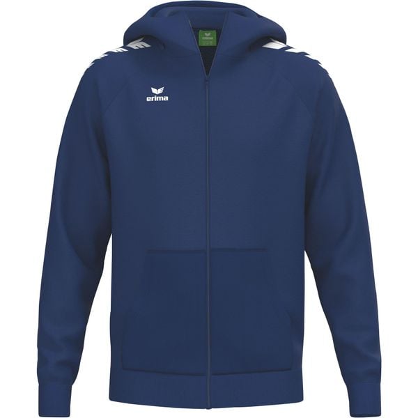 Niebieska kurtka z kapturem Erima Cmpt Wings. Niebieskie kurtki męskie 575 FACTORY, l, bez wzorów, z bawełny, klasyczne, z kapturem. Za 225.00 zł.