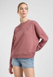 DAMSKA BLUZA LEE RAGLAN CREW SWS HENNA 112363837. Bluzy damskie Lee, xl, bez wzorów, bez ramiączek, bez kaptura. Za 199.99 zł.