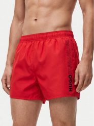 HUGO Szorty kąpielowe Tiki 50561111 Czerwony Regular Fit. Czerwone kąpielówki męskie Hugo, m, bez wzorów, z syntetyku. Za 279.99 zł.