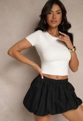 Biały T-shirt Cropped z Wiskozą Efranessa. Białe t-shirty damskie Renee, l, z aplikacjami, z wiskozy, eleganckie, bez kołnierzyka, bez ramiączek. Za 59.99 zł.