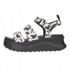 HeyDude Damskie Sandały Delray Buckle Animal. Białe sandały damskie Hey dude, bez wzorów, z materiału, bez obcasa, bez zapięcia. Za 219.00 zł.