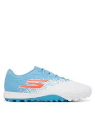Skechers Buty do piłki nożnej Gold Tf 252016 WTQP Biały. Białe buty sportowe męskie Skechers, bez wzorów, ze skóry, bez zapięcia. Za 309.99 zł.