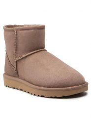 Ugg Śniegowce W Classic Mini II 1016222 Brązowy. Brązowe śniegowce damskie UGG, ze skóry, bez zapięcia. Za 849.99 zł.
