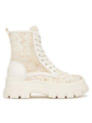 Buffalo Trapery 1622695 Biały. Białe trapery damskie Buffalo, z materiału, bez zapięcia. Za 599.99 zł.