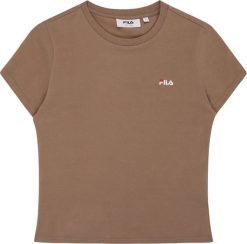 Fila Koszulka damska Fila Trivero beżowa FAW1205 70008 M. Brązowe bluzki damskie Fila, m, bez wzorów, bez kołnierzyka, bez ramiączek. Za 113.24 zł.