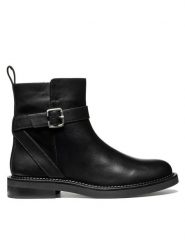 Geox Botki D Serilda D66WYB 43 C9999 Czarny. Czarne botki damskie Geox, bez wzorów, ze skóry, bez obcasa, na płaskiej podeszwie, bez zapięcia. Za 589.99 zł.