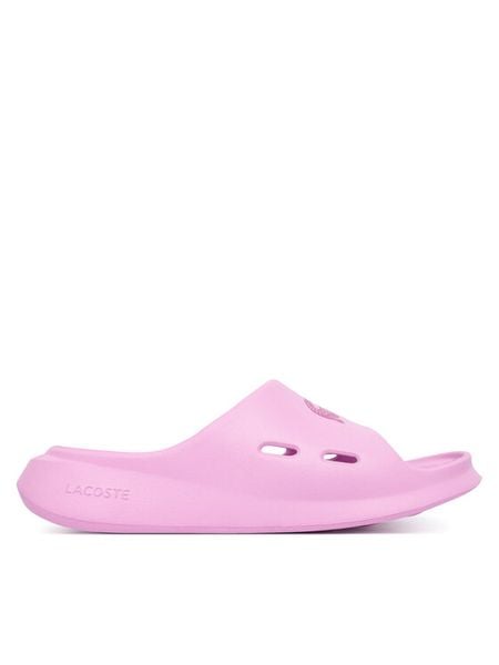 Lacoste Klapki Meduz 51CFA0002 LP2 Różowy. Czerwone klapki damskie Lacoste, bez wzorów, z syntetyku, bez obcasa, bez zapięcia. Za 151.99 zł.