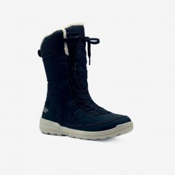 Buty turystyczne śniegowce damskie Quechua SH500 Warm wodoodporne. Niebieskie obuwie trekkingowe damskie QUECHUA, bez zapięcia. W wyprzedaży za 119.99 zł.