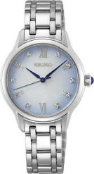 Zegarek Seiko Zegarek damski Seiko SRZ539P1 CYRKONIE srebrny. Szare zegarki damskie Seiko, srebrne. Za 1,676.00 zł.