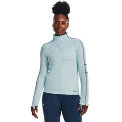 Bluza fitness damska Under Armour Train Cw 1/2 Zip. Niebieskie bluzy damskie Under Armour, xs, bez wzorów, sportowe, bez ramiączek, bez kaptura. Za 149.99 zł.