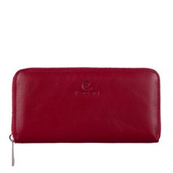 Czerwony Portfel Damski ze Skóry Licowej – Elegancja i Niezawodna Funkcjonalność PD090s165 RFID. Czerwone portfele damskie ze skóry. Za 170.00 zł.