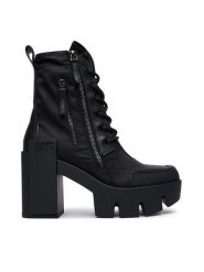 United Nude Botki Grip Cap Mid 1103101201 Czarny. Czarne botki damskie United Nude, bez wzorów, z materiału, bez obcasa, na słupku, bez zapięcia. Za 1,689.00 zł.