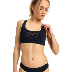 Stanik bikini typu bralette dla Kobiety ROXY ACTIVE Czarny. Brązowe bikini Roxy, bez wzorów, z elastanu. Za 199.99 zł.