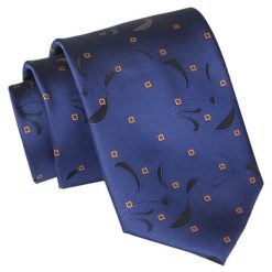 Męski Krawat Angelo di Monti - Granat z Drobnym Wzorem. Niebieskie krawaty i muchy Angelo di Monti, bez wzorów, z tkaniny, eleganckie. Za 45.00 zł.