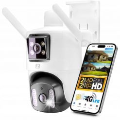 Kamera IP Zintronic KAMERA ZEWNĘTRZNA OBROTOWA 2 OBIEKTYWY V22 GSM IP NA KARTĘ SIM 4G 4MPx. Akcesoria do aparatów i kamer Zintronic. Za 481.80 zł.