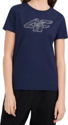 4f Koszulka damska 4F F3309 granatowa 4FWMM00TTSHF3309 31S M. Bluzki damskie 4F, m, bez wzorów, bez kołnierzyka, bez ramiączek. Za 53.98 zł.