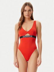 Calvin Klein Swimwear Strój kąpielowy KW0KW02746 Czerwony. Czerwone stroje kąpielowe damskie Calvin Klein Swimwear, xs, bez wzorów, z syntetyku. Za 269.99 zł.