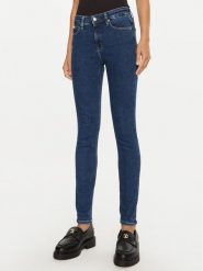 Calvin Klein Jeans Jeansy J20J224020 Granatowy Skinny Fit. Niebieskie jeansy damskie Calvin Klein Jeans, bez wzorów, z bawełny. Za 309.99 zł.