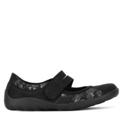 Baleriny Remonte. Czarne balerinki damskie Remonte, bez wzorów, bez obcasa, bez zapięcia. Za 209.99 zł.