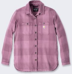 Koszula Wierzchnia Carhartt Twill Shirt Jac Rose. Czerwone koszule męskie Carhartt, m, bez wzorów, bez kołnierzyka, bez ramiączek. Za 265.11 zł.