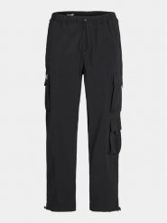 Jack & Jones Spodnie materiałowe Karl 12253626 Czarny Loose Fit. Czarne spodnie materiałowe męskie Jack & Jones, bez wzorów, z materiału. Za 239.99 zł.