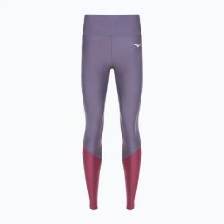 Legginsy do biegania damskie Mizuno BG3000. Fioletowe legginsy damskie Mizuno, bez wzorów, z elastanu. Za 139.99 zł.