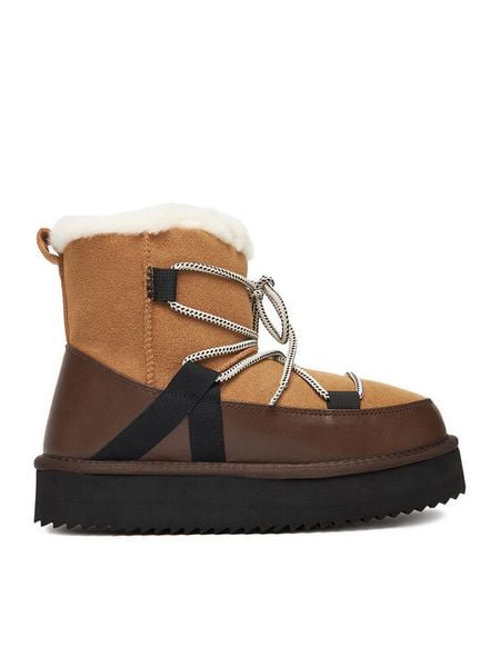 DeeZee Śniegowce DZN-024 Brązowy. Brązowe śniegowce damskie DeeZee, ze skóry, bez zapięcia. Za 209.99 zł.